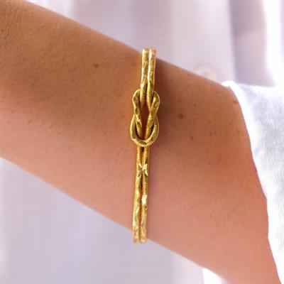 Altın Kaplama İmitasyon Aşk Düğümü Ajda Bilezik BLZ-3119