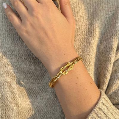 Altın Kaplama İmitasyon Başak Ajda Aşk Düğümü Bilezik BLZ-3113