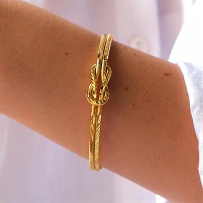 Altın Kaplama İmitasyon Başak Ajda Aşk Düğümü Bilezik BLZ-3113