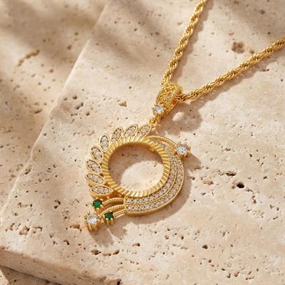 Altın Kaplama İmitasyon Çeyrek Çerçeve Kolye Ucu TGR-764