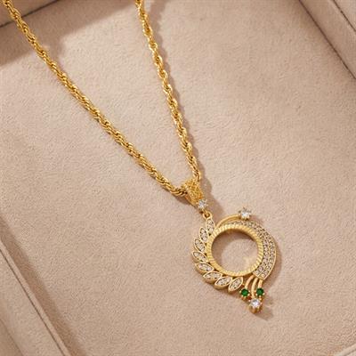 Altın Kaplama İmitasyon Çeyrek Çerçeve Kolye Ucu TGR-764