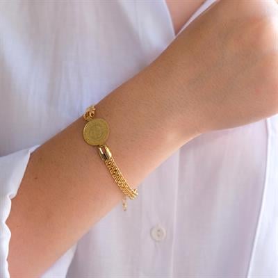 Altın Kaplama İmitasyon Çeyrekli Bileklik BLK-1227