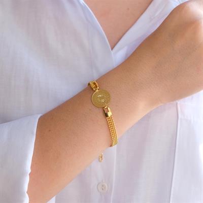 Altın Kaplama İmitasyon Çeyrekli Bileklik BLK-1232