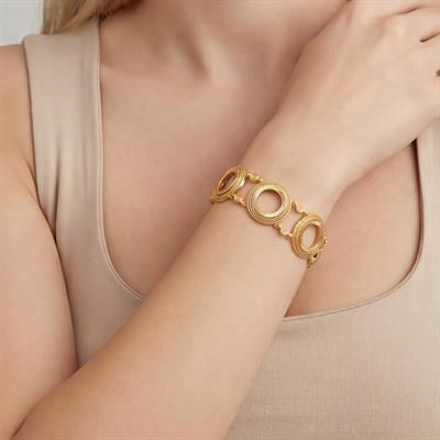 Altın Kaplama İmitasyon Desenli Dört Çeyrek Çerçeveli Bileklik BLK-1206