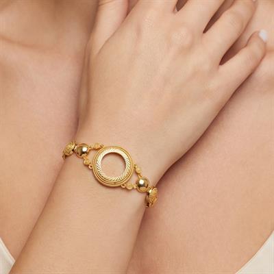 Altın Kaplama İmitasyon Desenli  Yarım Çerçeveli Bileklik BLK-1190