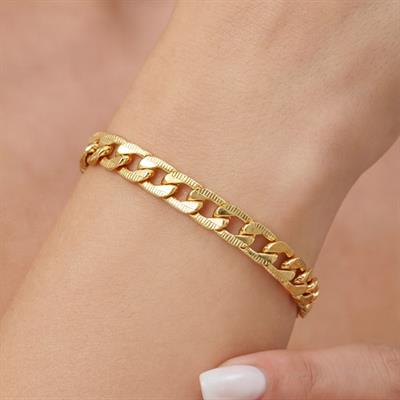 Altın Kaplama İmitasyon Figaro Model Zincir Bileklik BLK-1255