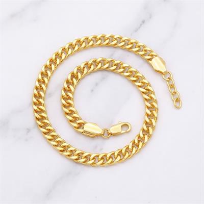 Altın Kaplama İmitasyon Figaro Model Zincir Bileklik BLK-1257