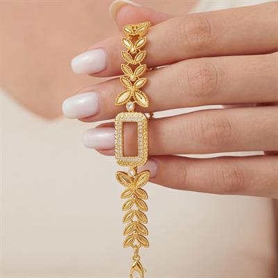 Altın Kaplama İmitasyon Gram Çerçeve Bileklik BLK-1259