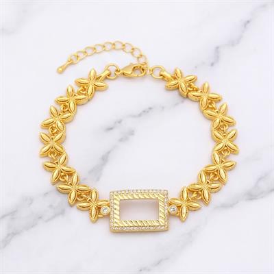 Altın Kaplama İmitasyon Gram Çerçeve Bileklik BLK-1263