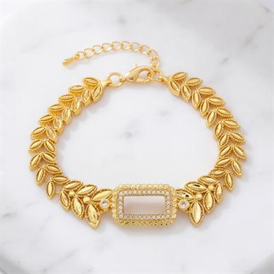 Altın Kaplama İmitasyon Gram Çerçeve Bileklik BLK-1259