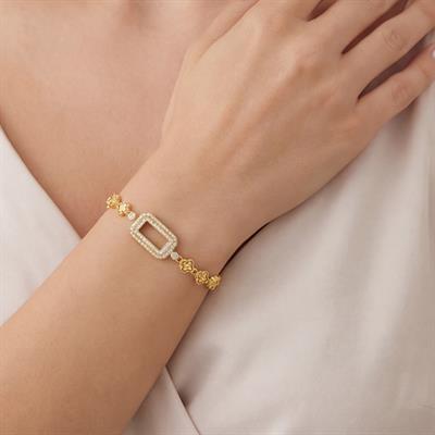 Altın Kaplama İmitasyon Gram Çerçeve Bileklik BLK-1265