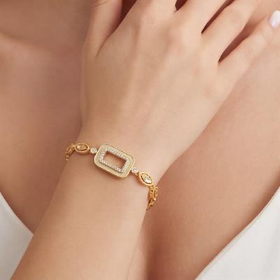 Altın Kaplama İmitasyon Gram Çerçeve Bileklik BLK-1264