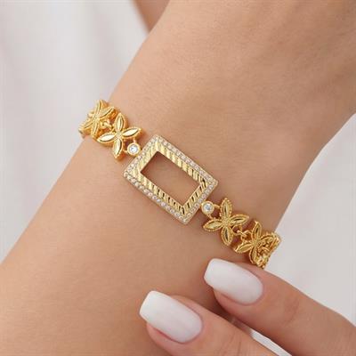 Altın Kaplama İmitasyon Gram Çerçeve Bileklik BLK-1263