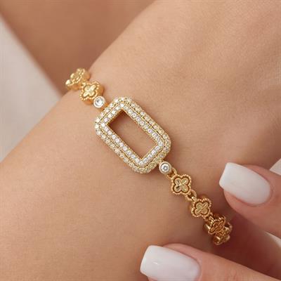 Altın Kaplama İmitasyon Gram Çerçeve Bileklik BLK-1265