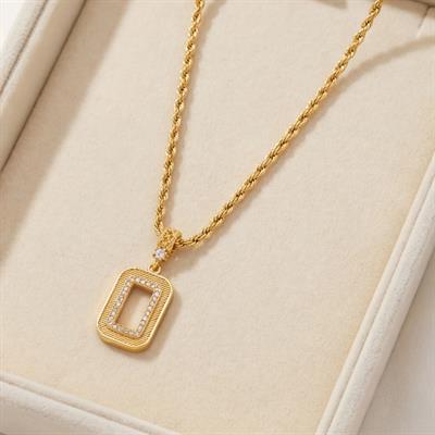 Altın Kaplama İmitasyon Gram Çerçeve Kolye Ucu TGR-768