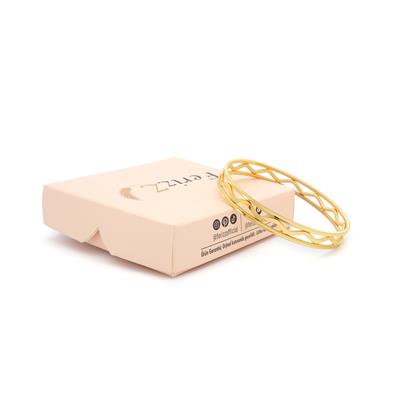 Altın Kaplama İmitasyon Oluklu Ve Zigzag Ajda Bilezik BLZ-3126