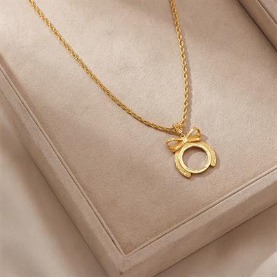 Altın Kaplama İmitasyon Yarım Çerçeveli Kolye Ucu TGR-741