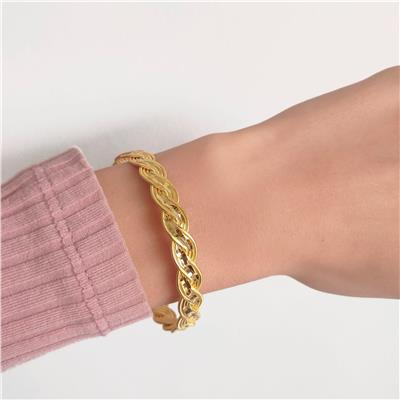 Altın Kaplama İnce Örgü İmitasyon Bilezik 