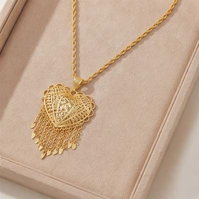 Altın Kaplama İşlemeli Hint işi İmitasyon Kolye ucu TGR-590