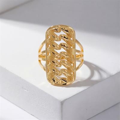 Altın Kaplama Kaburga Model Kadın Yüzük YZK-512