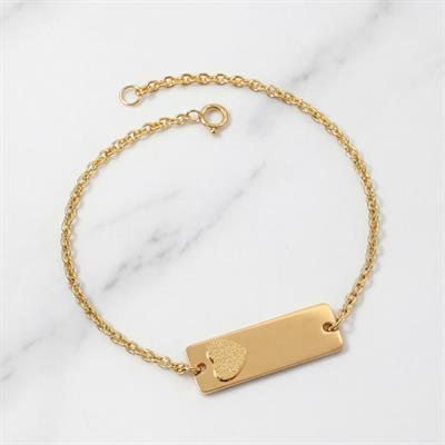 Altın Kaplama  Kalp Model Unisex Bileklik BLK-1015