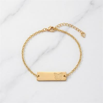 Altın Kaplama Kelebek Model Unisex Bileklik BLK-1016