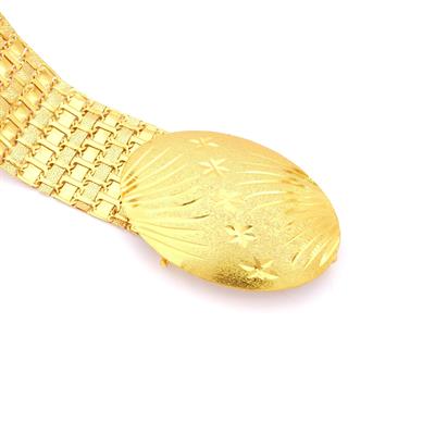 Altın Kaplama Kemer Çiçek Desen Tokalı Model-KMR-112