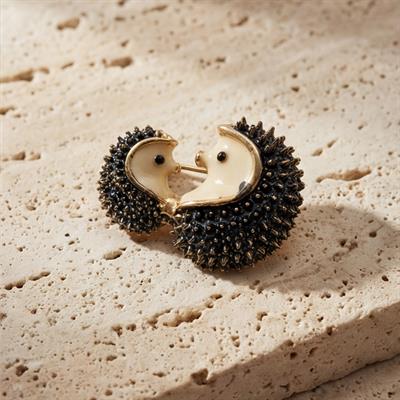 Altın Kaplama Kirpi Model Kadın Broş BR-107