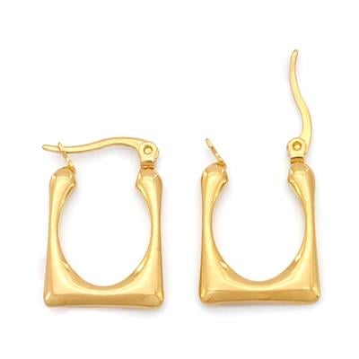 Altın Kaplama Küpe Dikdörtgen Model UNK-819