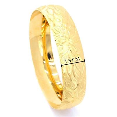 Altın Kaplama Lotus Çiçeği Motifli Bayan Bilezik BLZ-1461