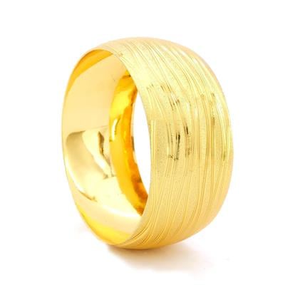 Altın Kaplama Mega Çizgili Bilezik 30mm Kalınlık BLZ-1147