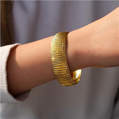 Altın Kaplama Noktalı 2 cm İmitasyon Bilezik 