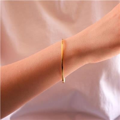 Altın Kaplama Oluklu İmitasyon Ajda Bilezik 