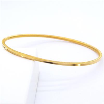 Altın Kaplama Oluklu İmitasyon Ajda Bilezik 