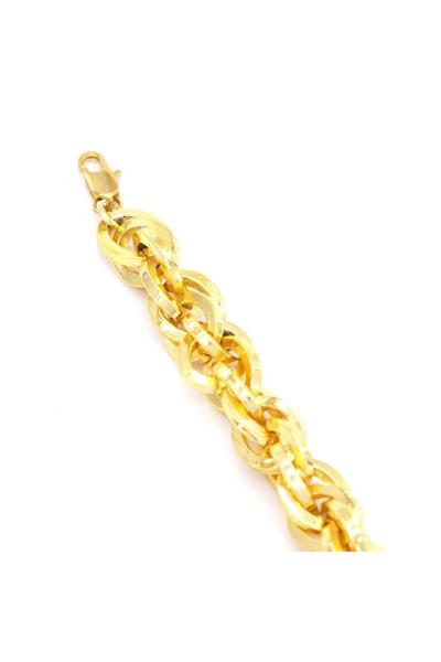 Altın Kaplama Oval Halkalı Şık Samanyolu Kadın Bileklik