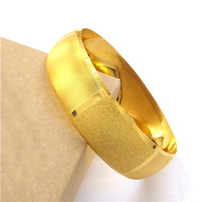 Altın Kaplama Parçalı Düz Ve Simli  2 cm Bilezik BLZ-3060