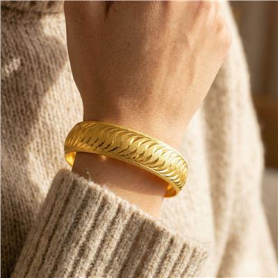 Altın Kaplama Rüzgar Model 1.5 cm Bilezik BLZ-3026