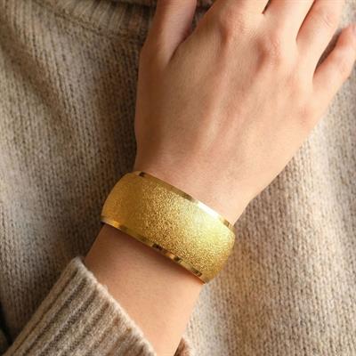 Altın Kaplama Simli  Bilezik 3 cm BLZ-3041