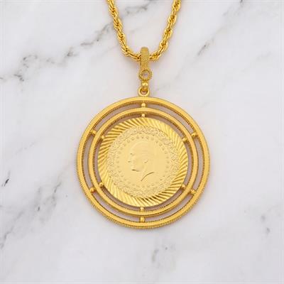 Altın Kaplama Tam Altınlı Kolye - Ajda Model 45 CM BND-242