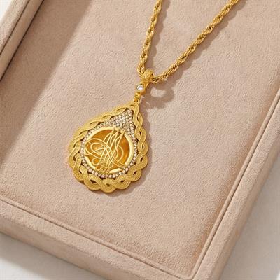 Altın Kaplama Tuğralı Kolye Ucu TGR-716