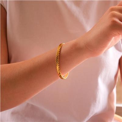 Altın Kaplama Üçlü 5 mm İmitasyon Adana Burması Bilezik