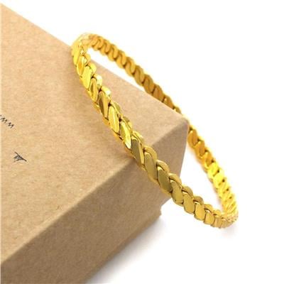 Altın Kaplama Üçlü 5 mm İmitasyon Adana Burması Bilezik