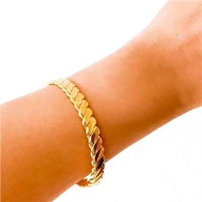 Altın Kaplama Üçlü 8.5 mm İmitasyon Adana Burması Bilezik