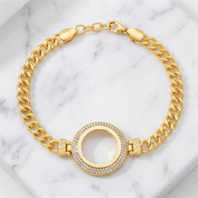 Altın Kaplama Yarım Çerçeve Bileklik BLK-1141