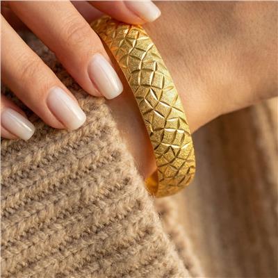 Altın Kaplama Yıldız Model Bilezik 1.5 cm BLZ-3042