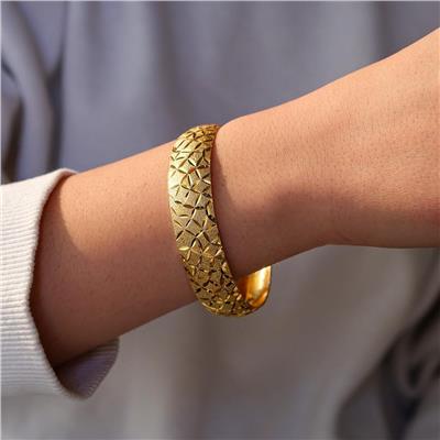 Altın Kaplama Yıldız Model Bilezik 1.5 cm BLZ-3042