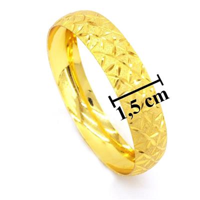 Altın Kaplama Yıldız Model Bilezik 1.5 cm BLZ-3042