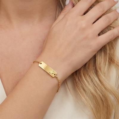 Altın Kaplama Yıldız Model Unisex Bileklik BLK-1019