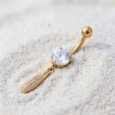 Altın Kaplama Zirkon Taşlı Piercing PRC-123