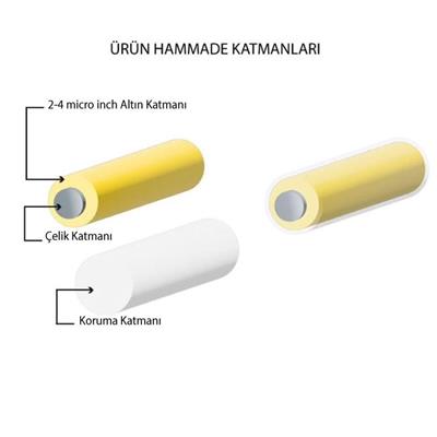 Çelik Alyans Yüzük Altın Kaplama Simli Damalı Model YZK-375